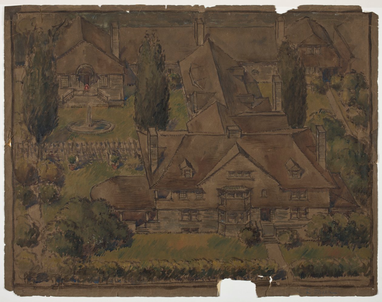 Freer Residence, 1891 (wc na papíře) od Wilson Eyre