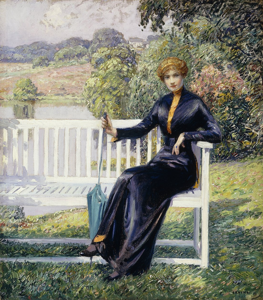 Lois v zahradě od Wilson Henry Irvine