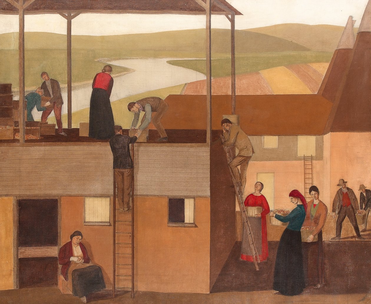 Design for Wall Decoration, c.1918 (olej na plátně) od Winifred Knights