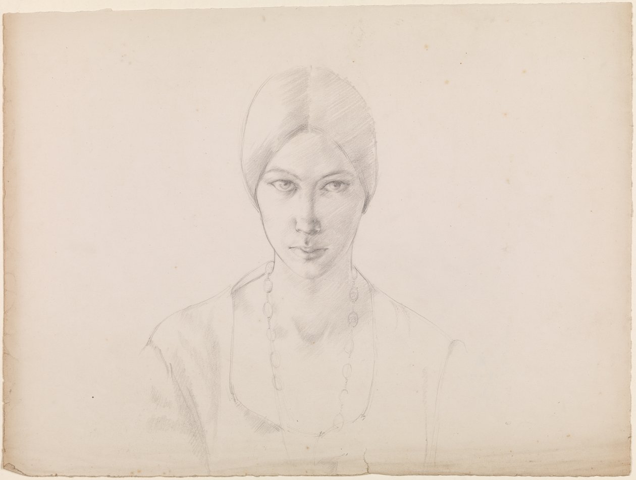 Autoportrét (tužka na papíře) od Winifred Knights