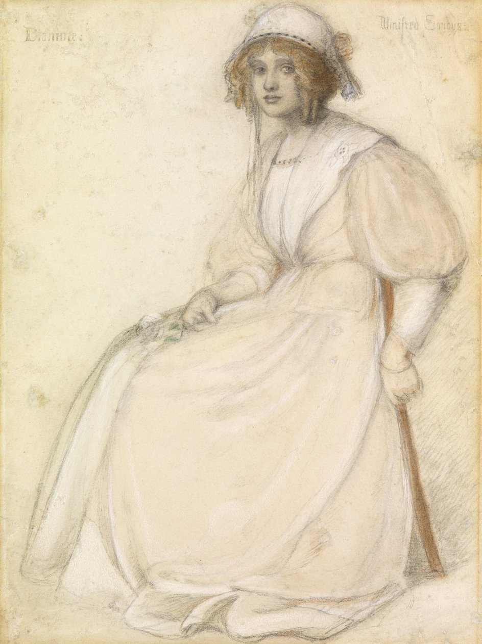 Dianeme (pastel na papíře) od Winifred Sandys