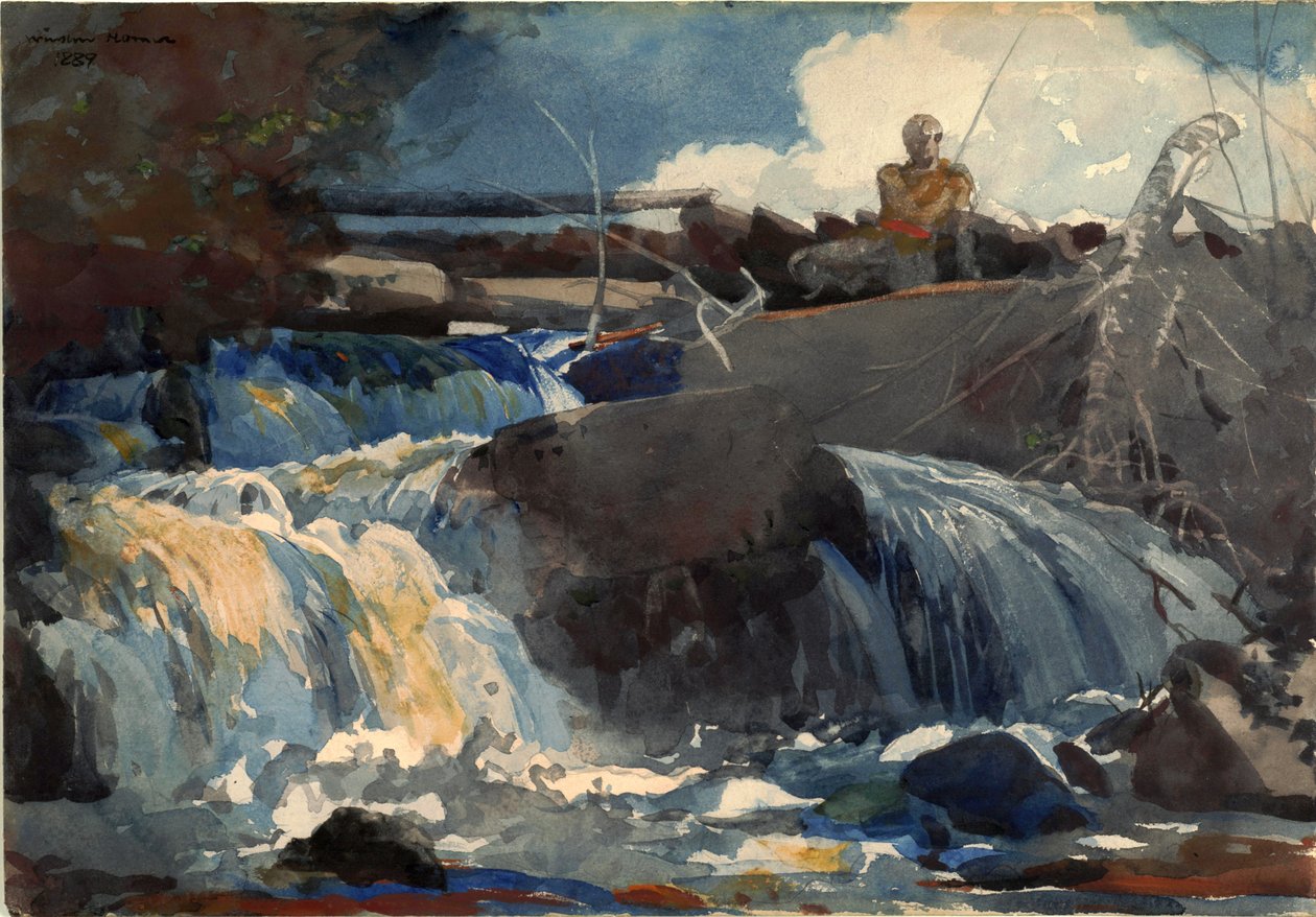 Casting in the Falls od Winslow Homer