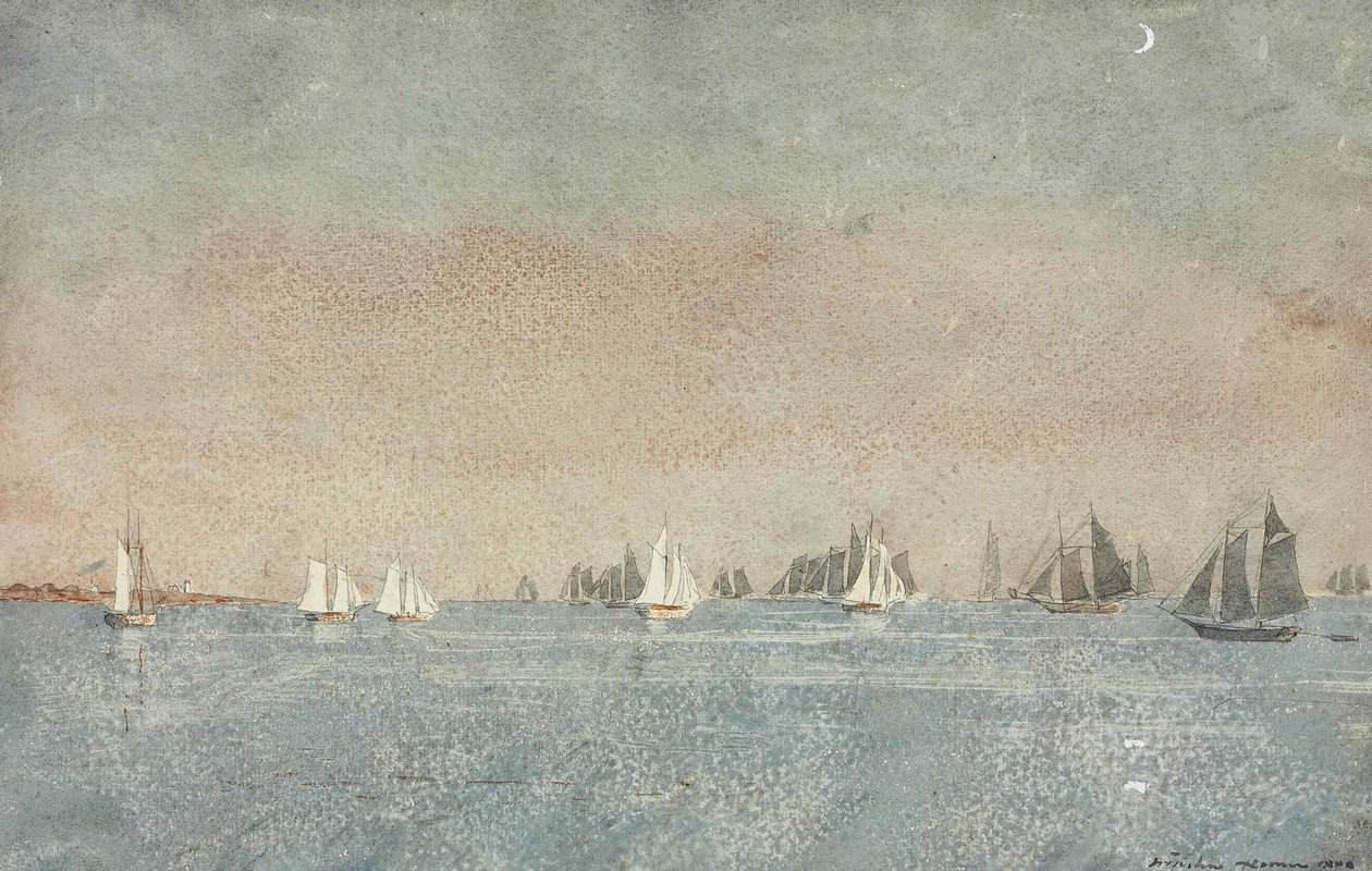 Gloucester Harbour, rybářská flotila od Winslow Homer