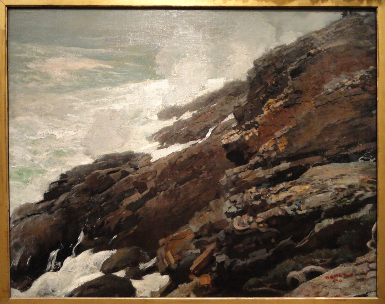 Vysoký útes, pobřeží Maine od Winslow Homer