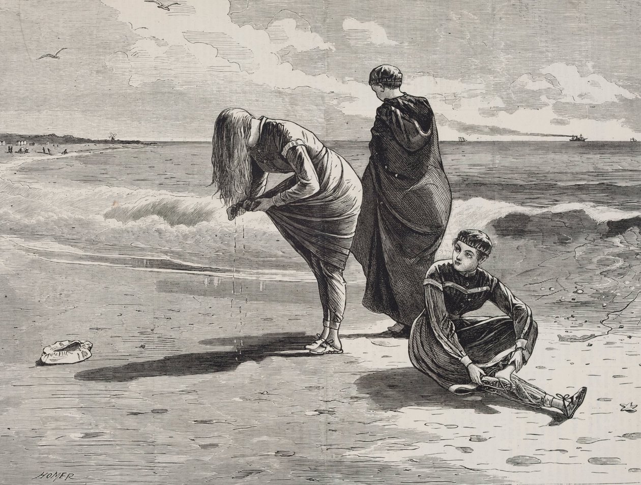 High Tide, publikoval v každou sobotu, 6. srpna 1870 od Winslow Homer