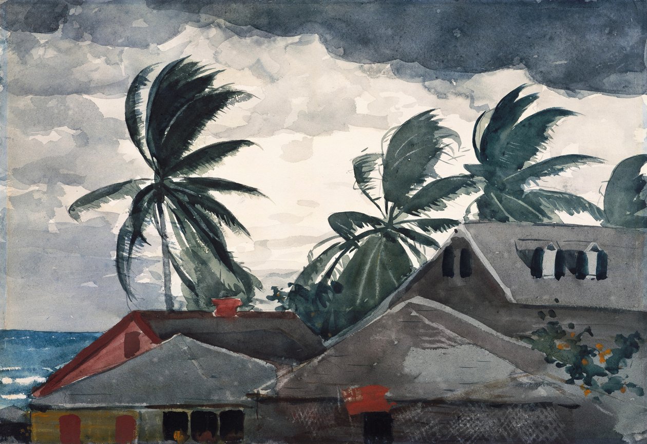Hurikán, Bahamy od Winslow Homer