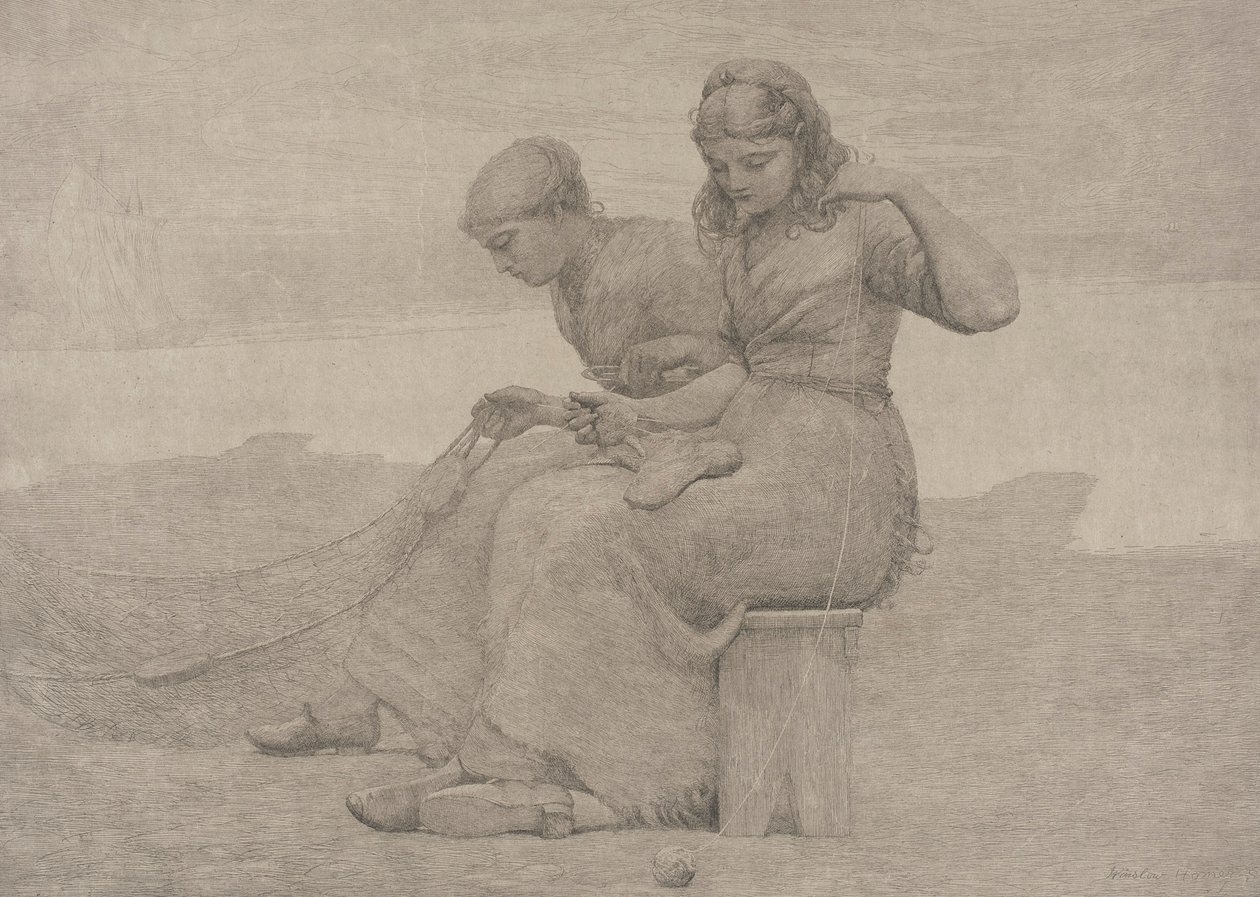 Opravování slz od Winslow Homer