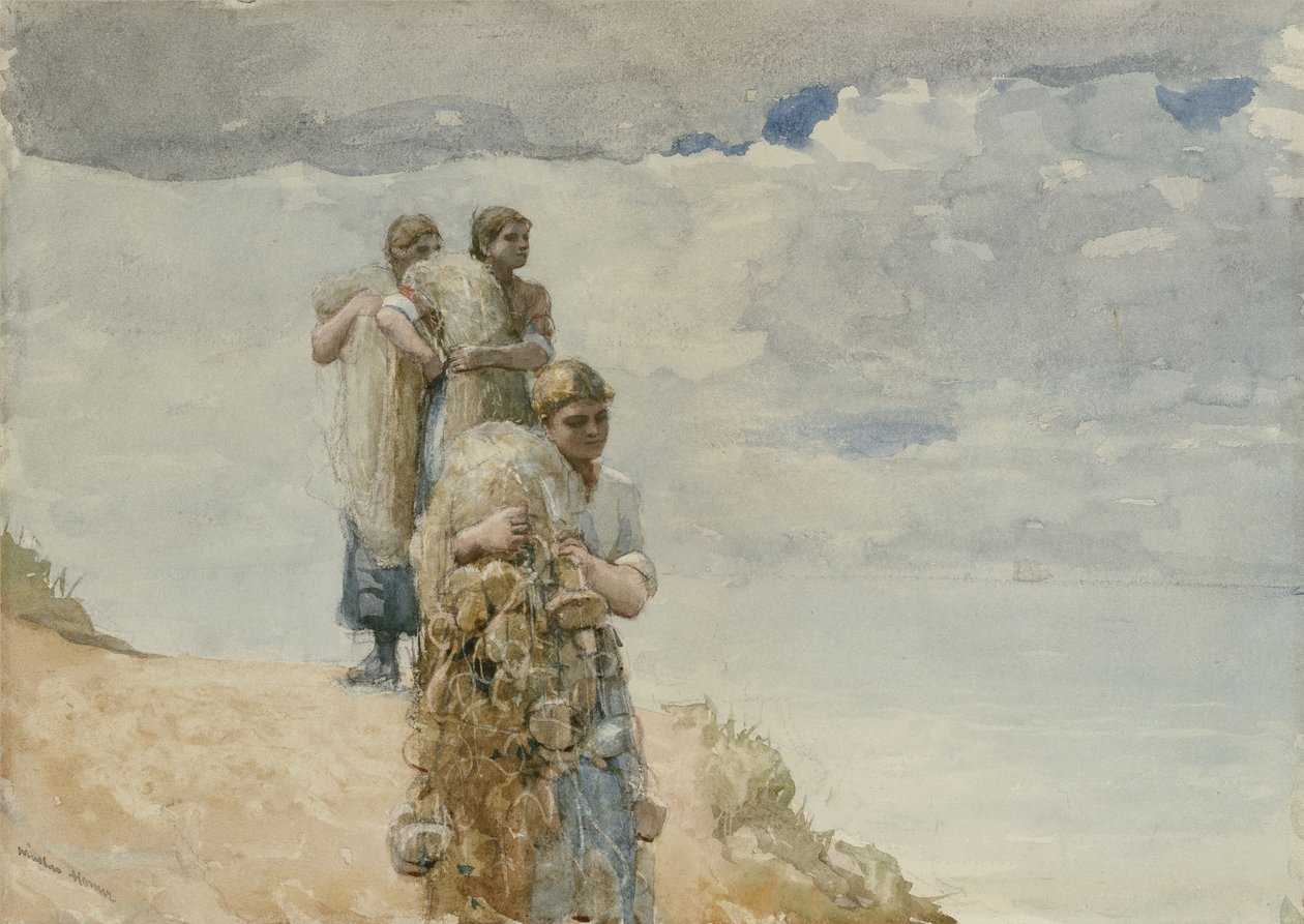 Na útesu, Cullercoats od Winslow Homer