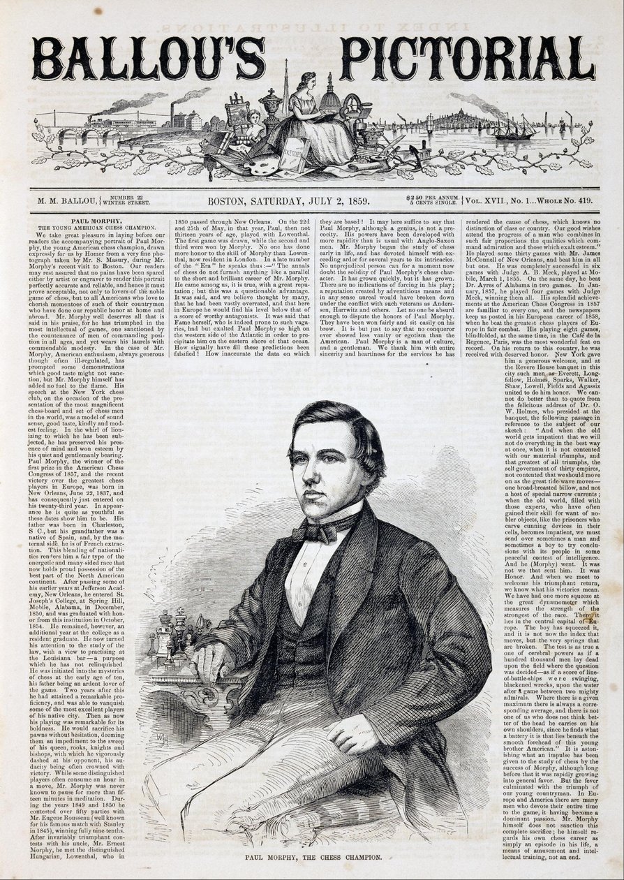 Paul Morphy, šachový šampion od Winslow Homer
