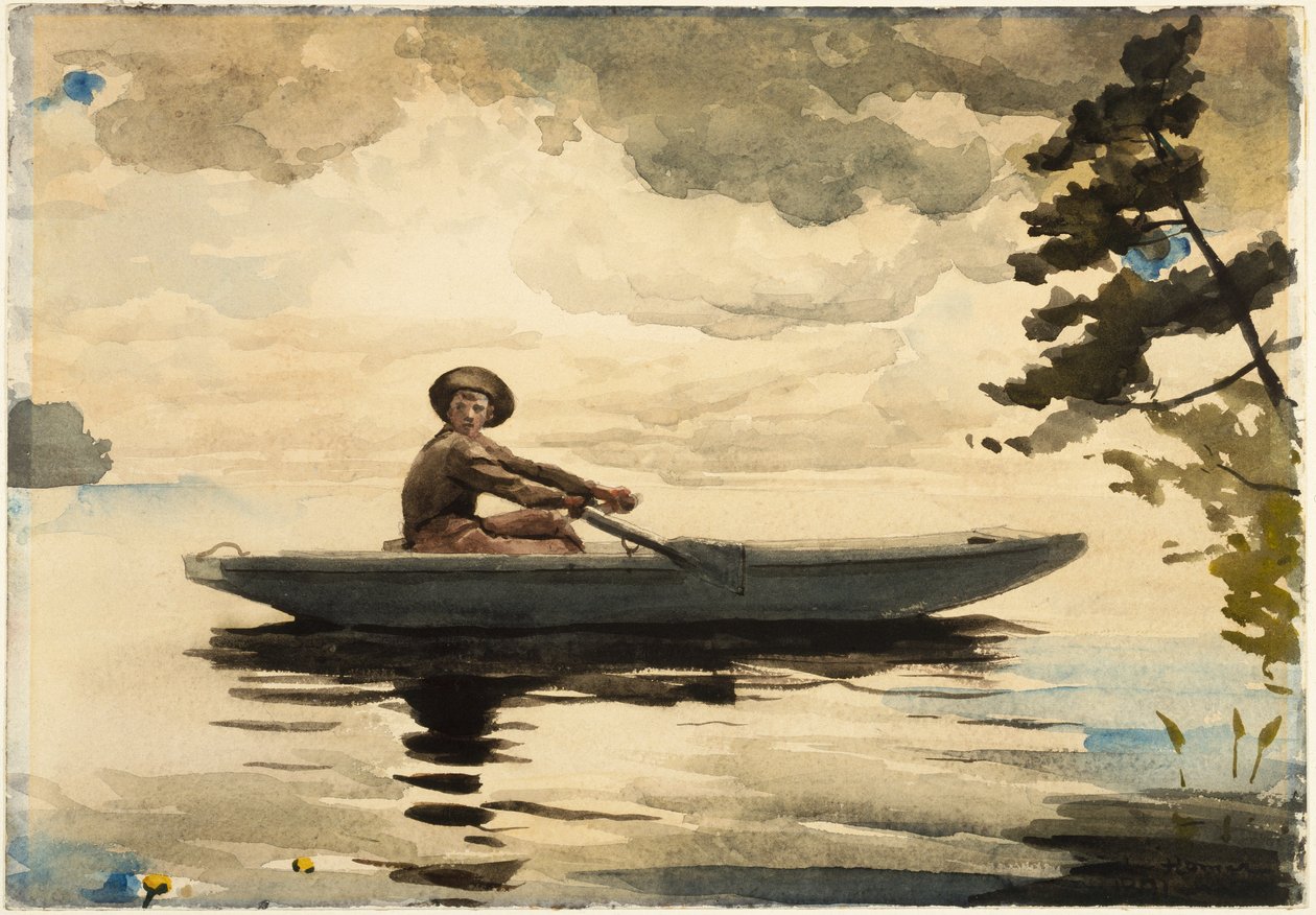 The Boatman, 1891 (wc s tužkou na papíře) od Winslow Homer
