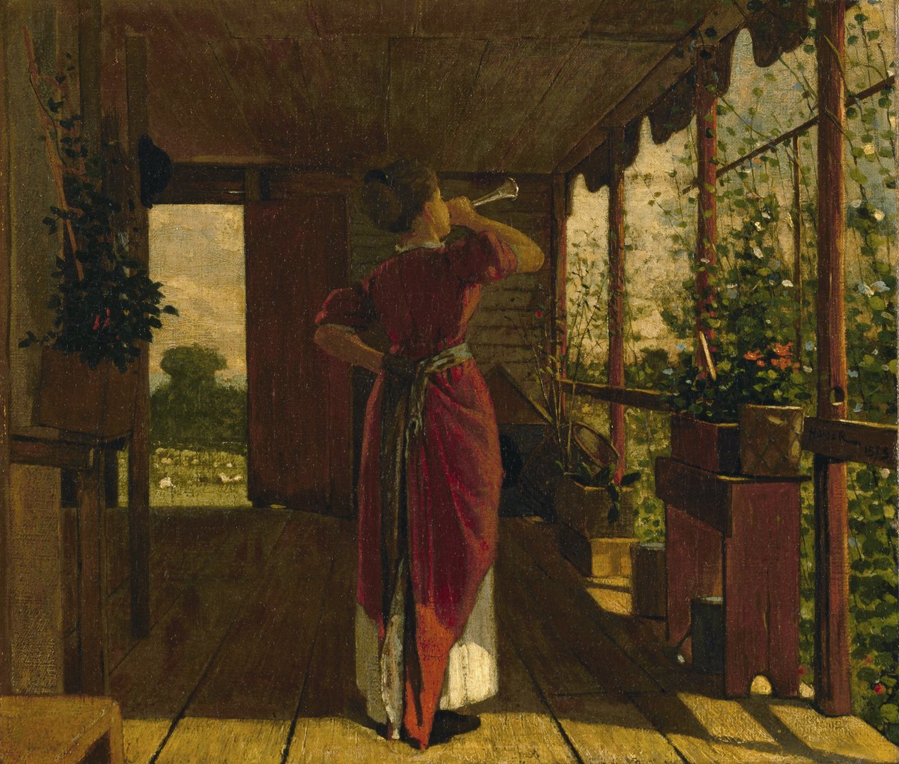 Dinner Horn, 1873 od Winslow Homer