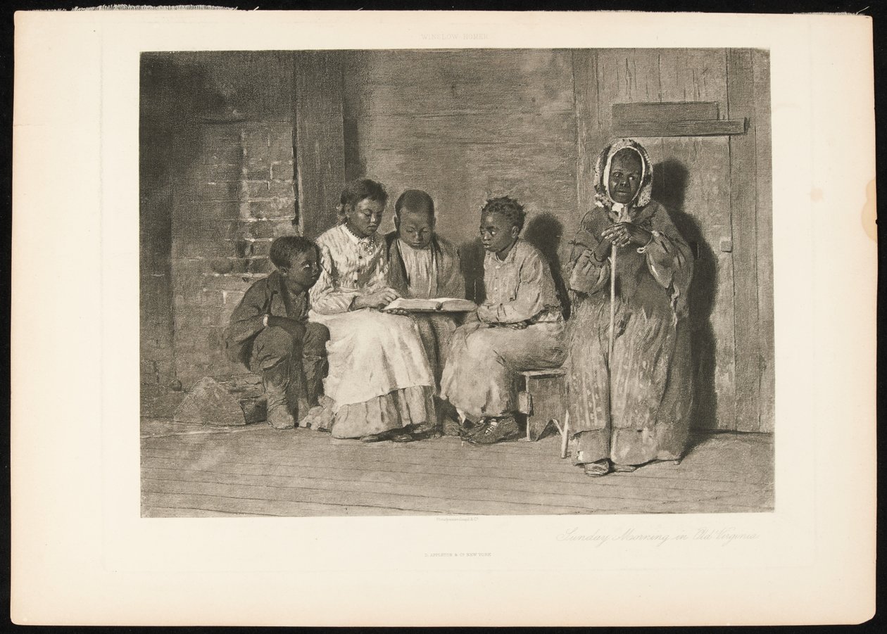 Nedělní ráno ve staré Virginii, asi 1888-91 (fotogravura na vliesovém papíře) od Winslow (after) Homer