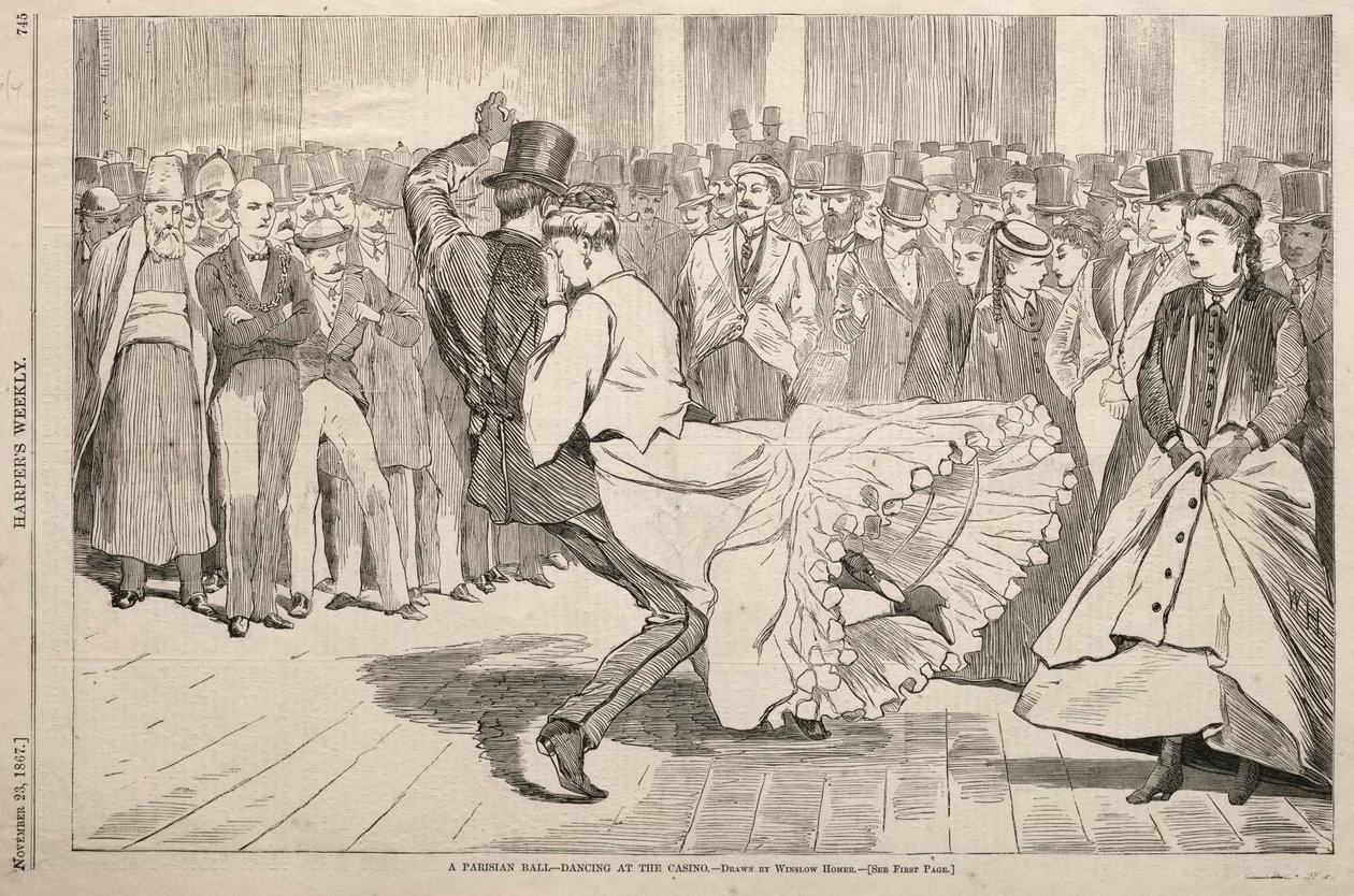 Pařížský ples - Tanec v kasinu, 1867. od Winslow Homer