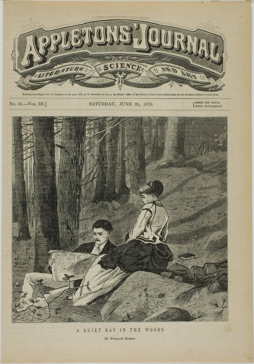 Tichý den v lese od Winslow Homer