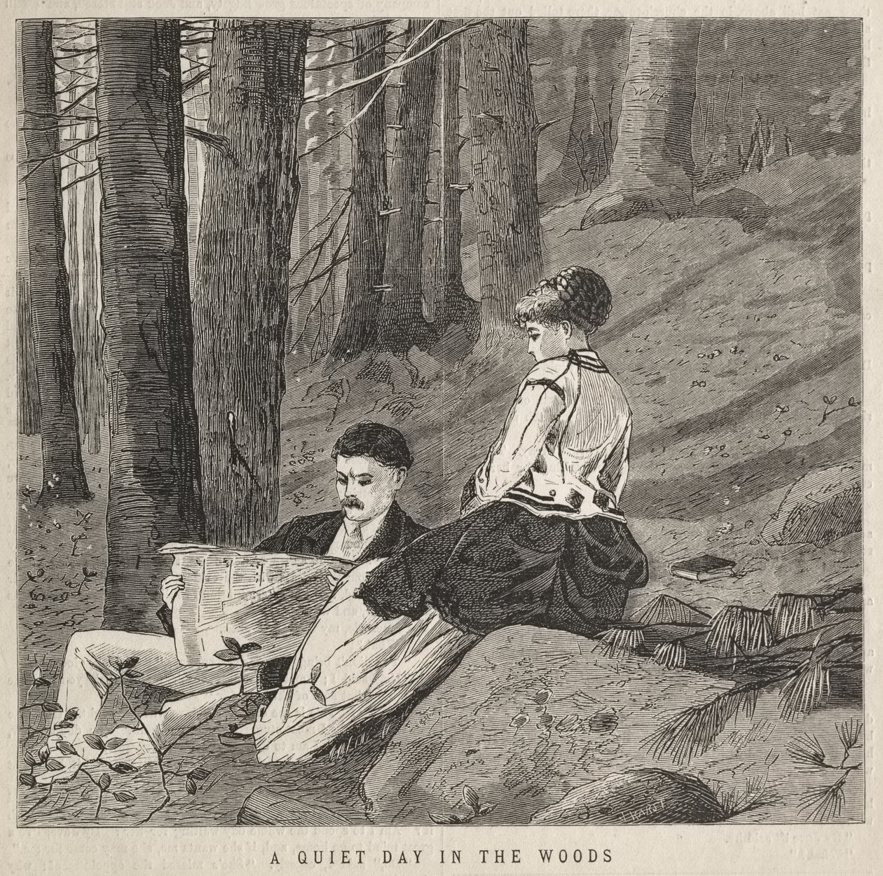 Klidný den v lese od Winslow Homer