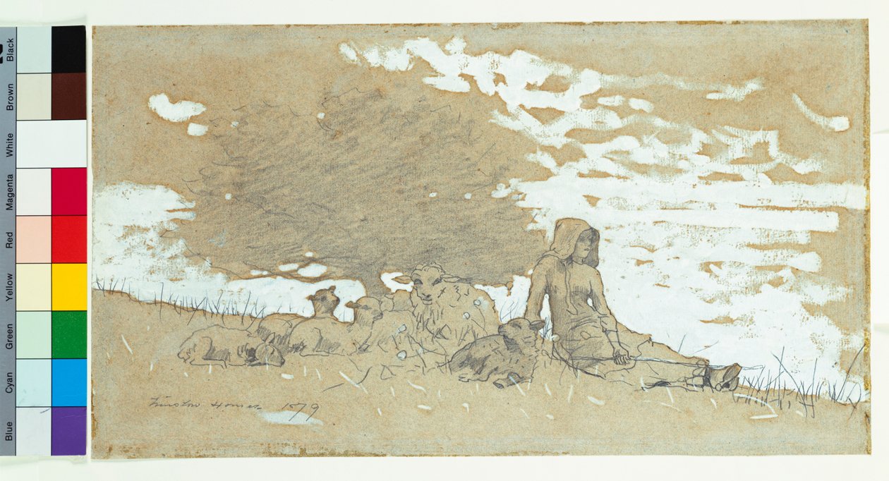 Pastýřka, 1879 od Winslow Homer