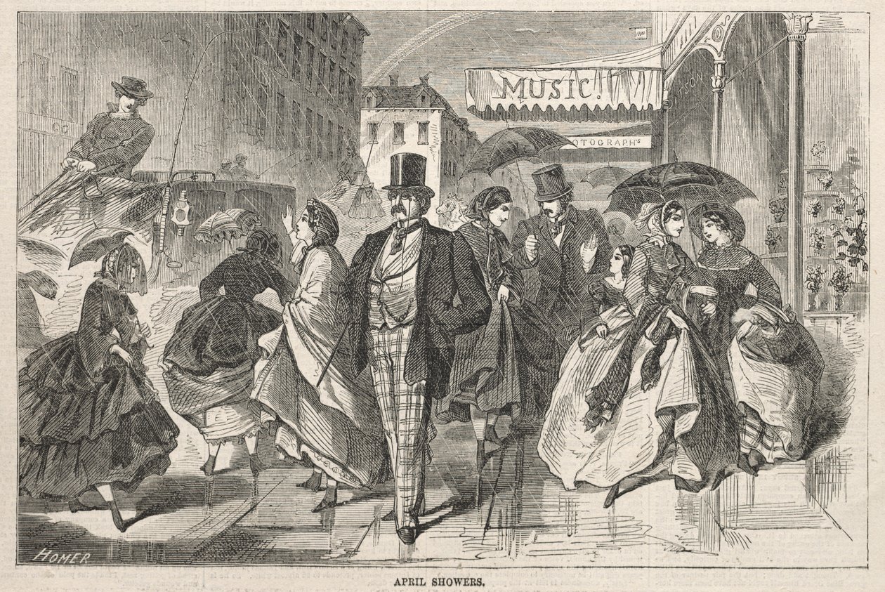 Dubnové přeháňky, 1859. od Winslow Homer