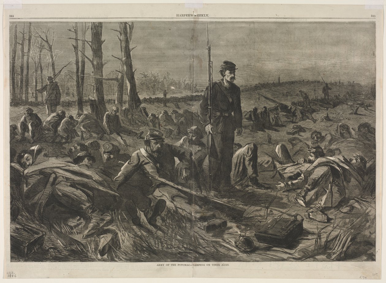 Armáda u Potomacu – Spí na zbraních od Winslow Homer
