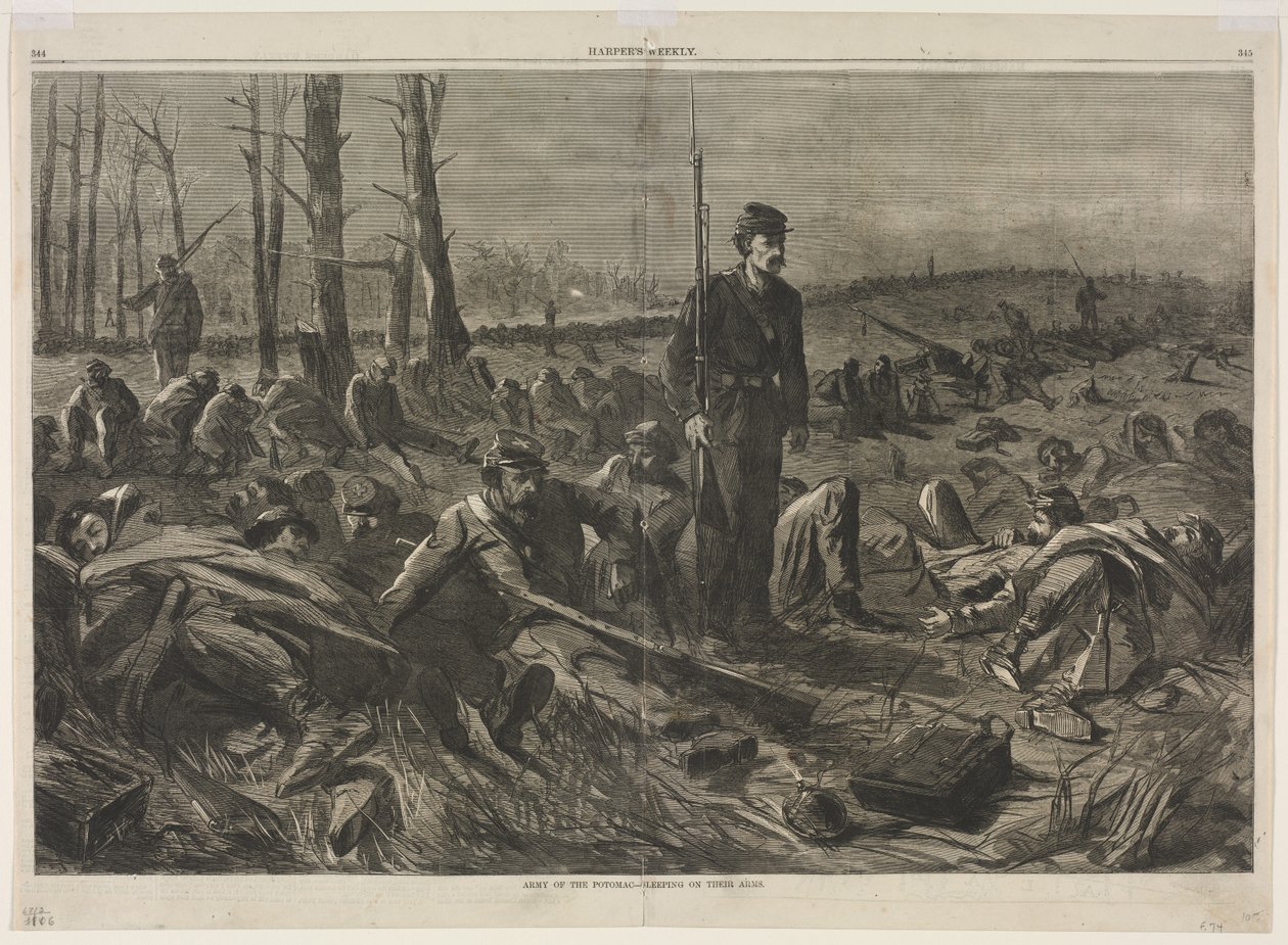 Army of the Potomac - Sleeping on their Arms, 1864. od Winslow Homer