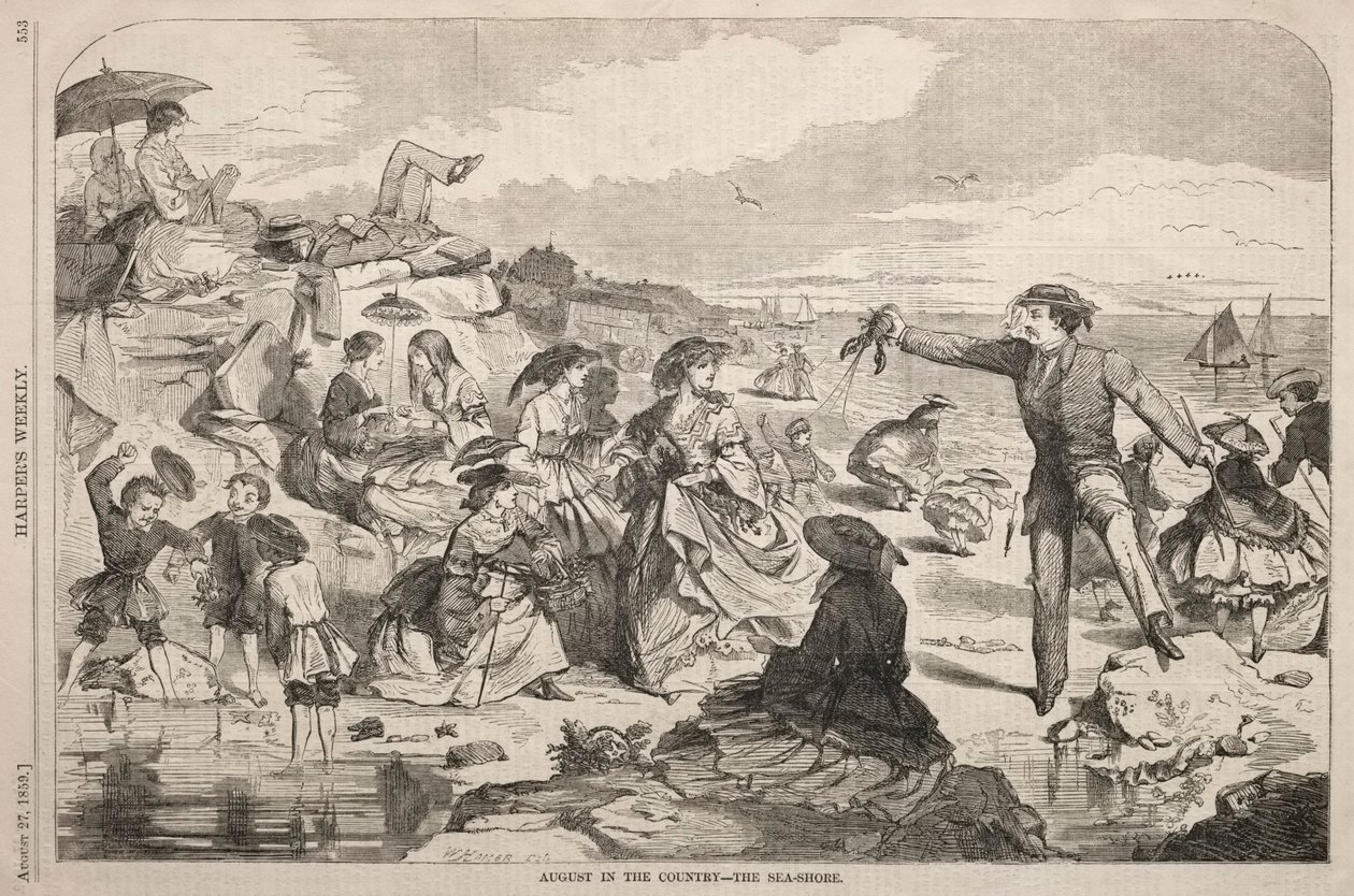 Srpen na venkově - pobřeží od Winslow Homer