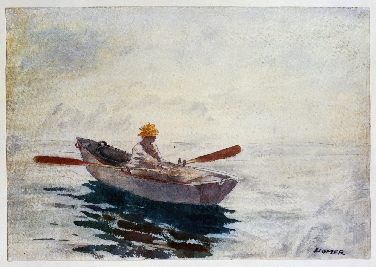 Chlapec ve člunu od Winslow Homer