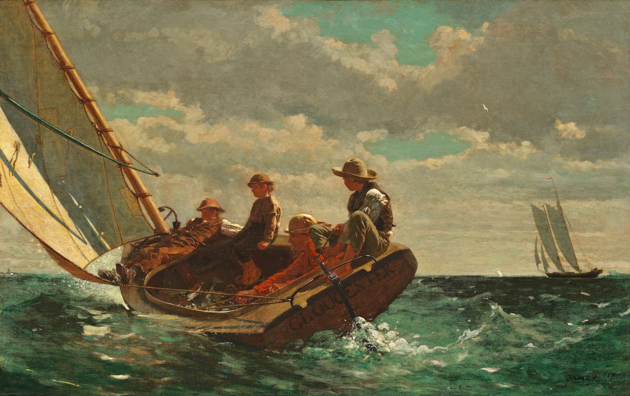 Breezing Up (A Fair Wind) 1873-76 od Winslow Homer