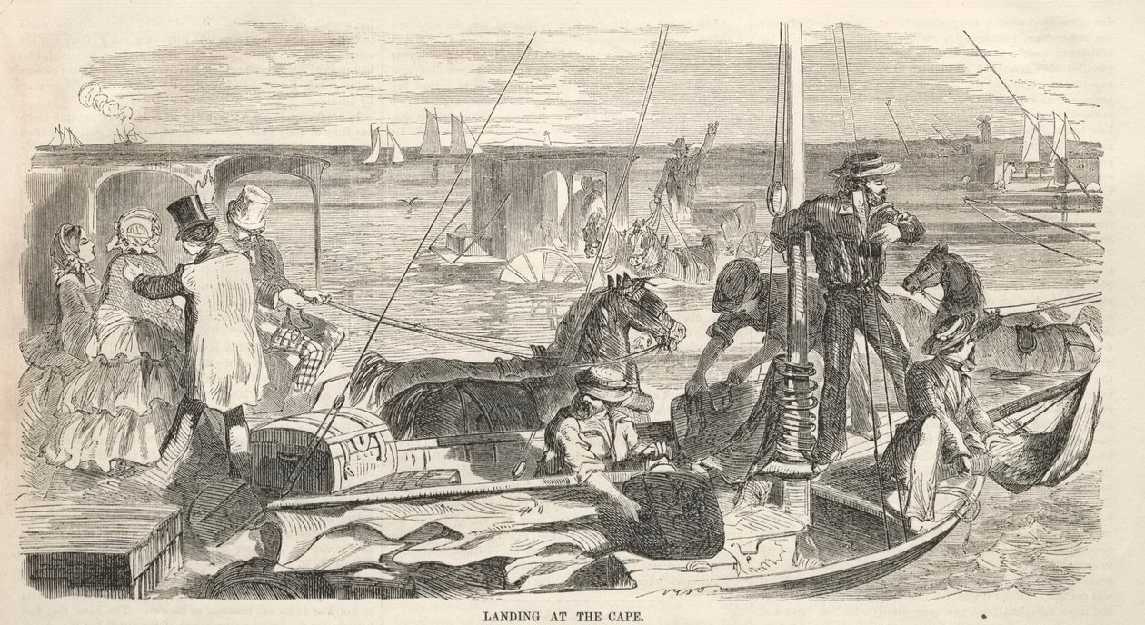Náčrty táborových setkání:  Vylodění na mysu od Winslow Homer
