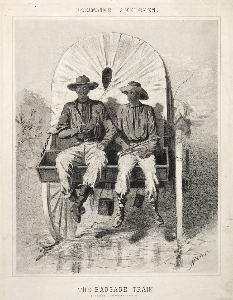 Náčrtky z kampaně:  Zásobovací konvoj od Winslow Homer