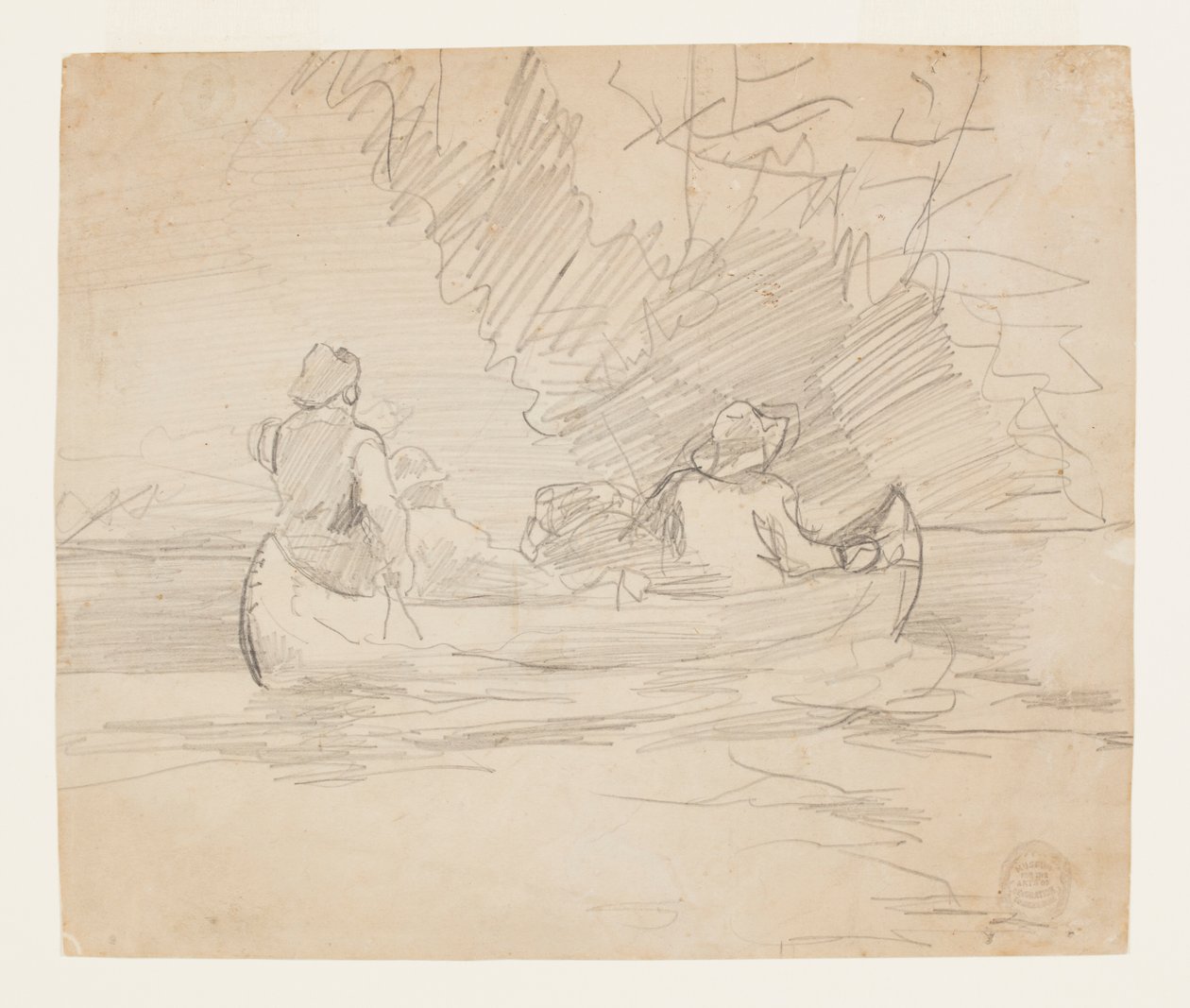 Kanoe se třemi muži od Winslow Homer
