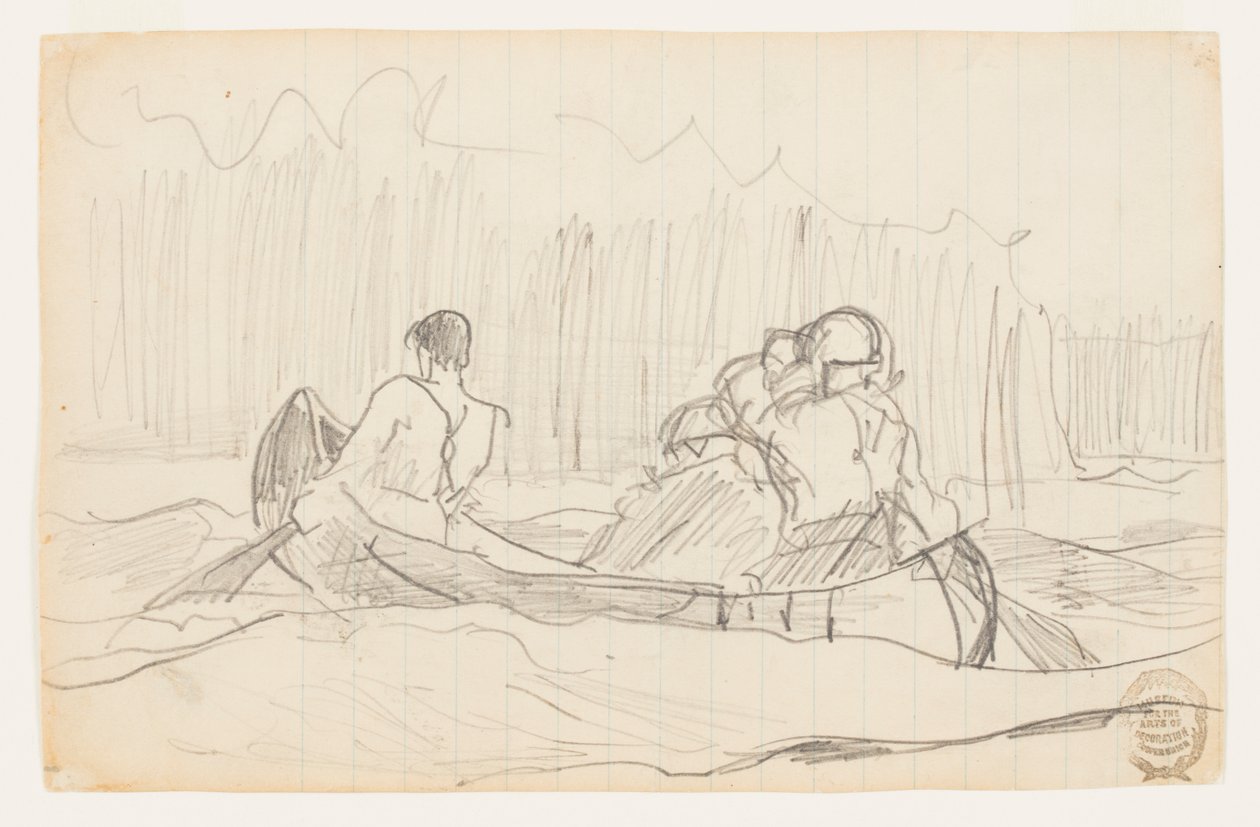 Kanoe se třemi muži od Winslow Homer