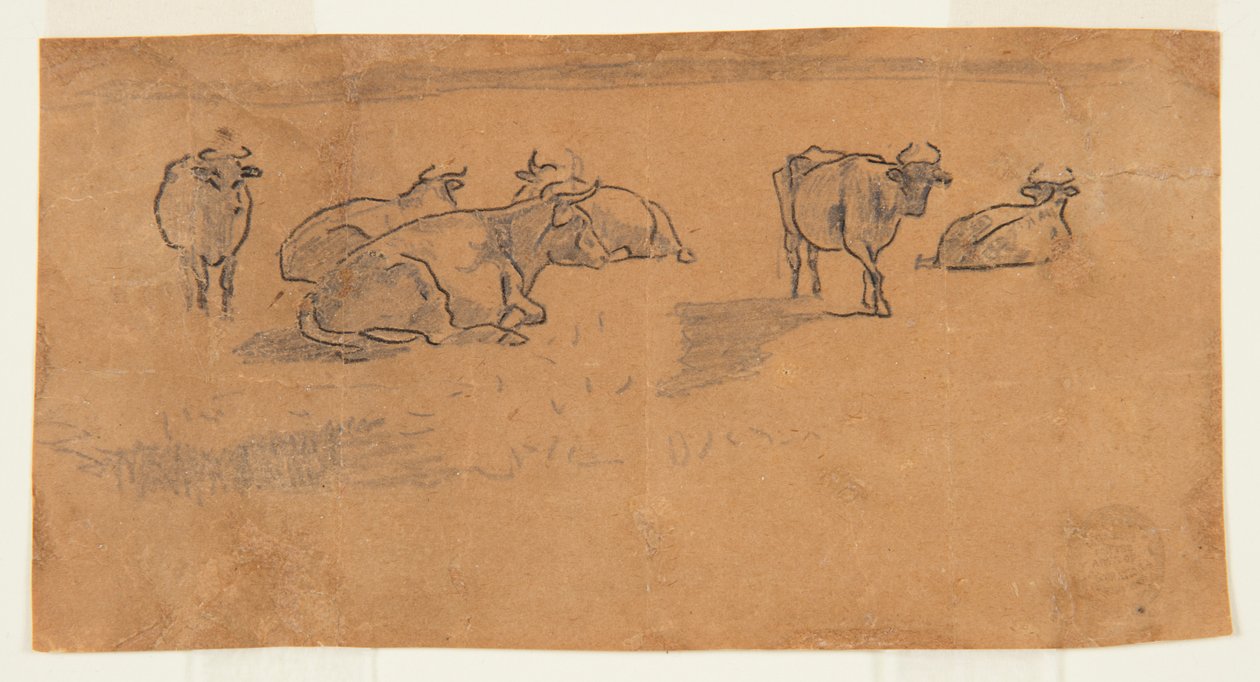 Krávy na pastvině od Winslow Homer