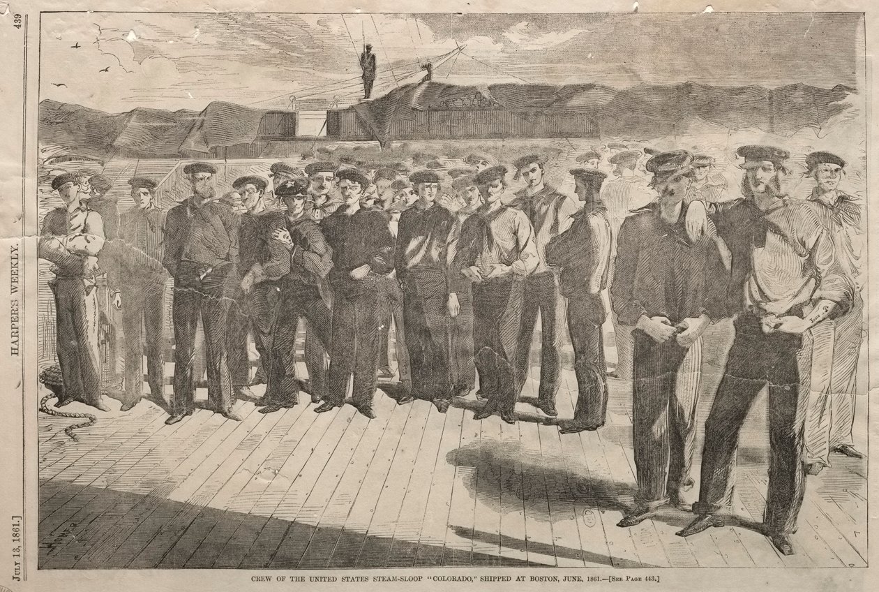 Posádka United States Steam-Sloop Colorado, odeslána v Bostonu, červen 1861, 1861. od Winslow Homer