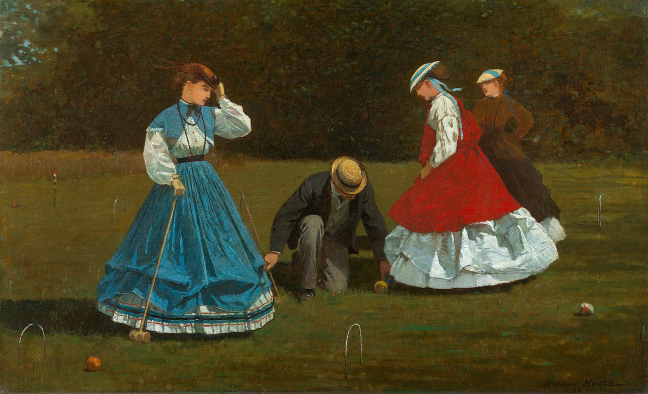 Kroketová scéna, 1866. od Winslow Homer