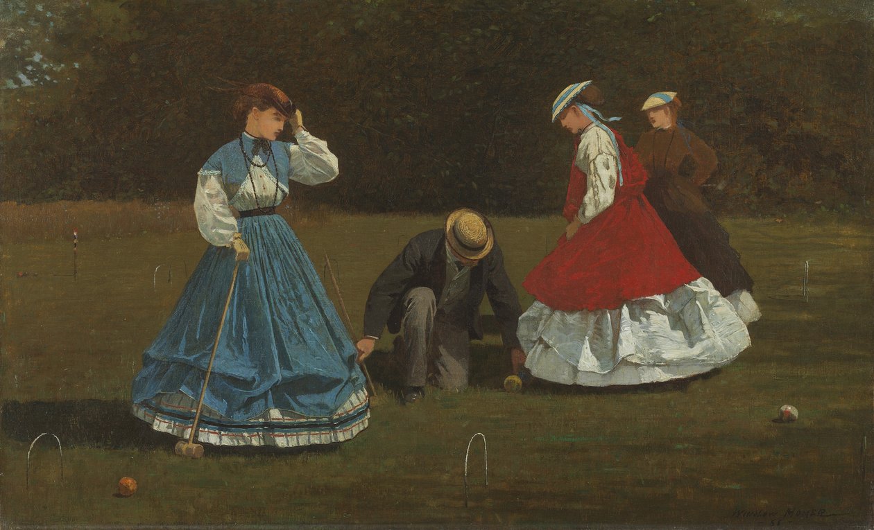 Kroketová scéna, 1866 od Winslow Homer