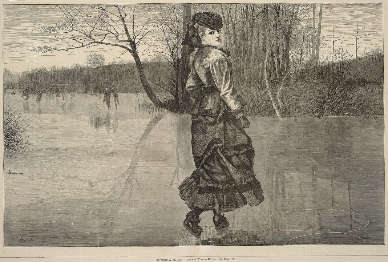 Stříhání postavy, z Každé soboty, 4. února 1871 od Winslow Homer