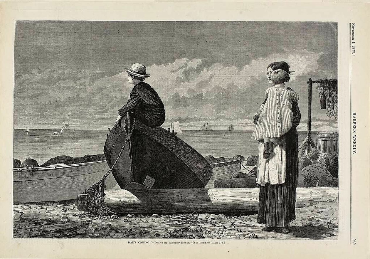 "Táta přichází!" od Winslow Homer