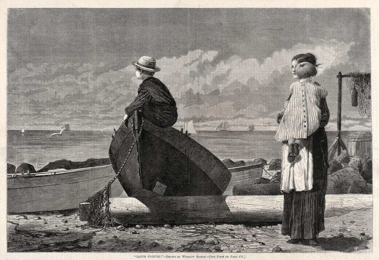 „Táta přichází!“ od Winslow Homer