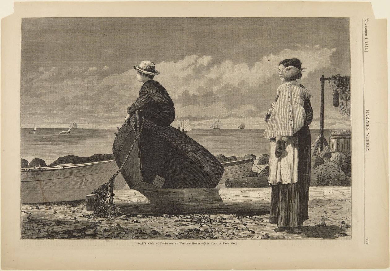 Táta přichází! od Winslow Homer