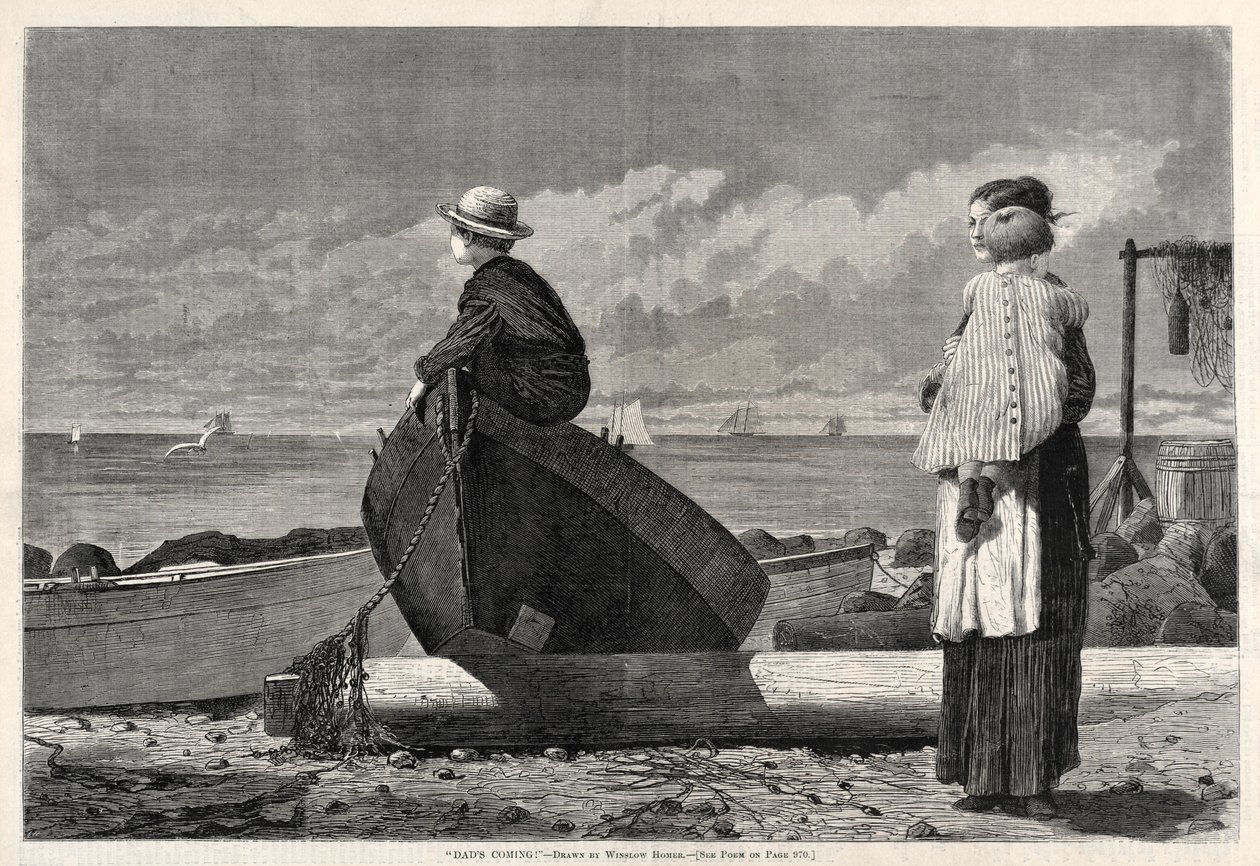 Tatínkové přicházejí!, 1873. od Winslow Homer