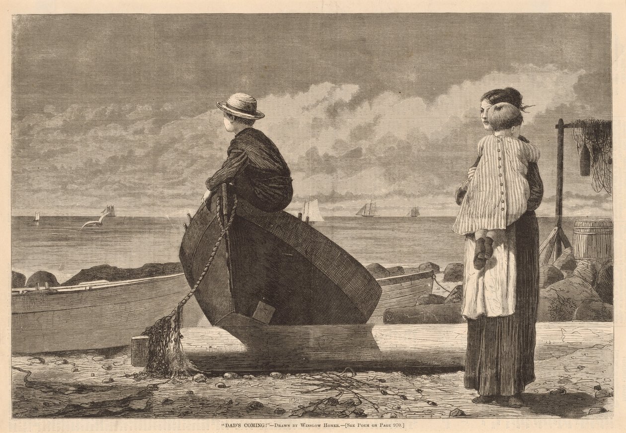Táta přichází!, vydáno 1873. od Winslow Homer