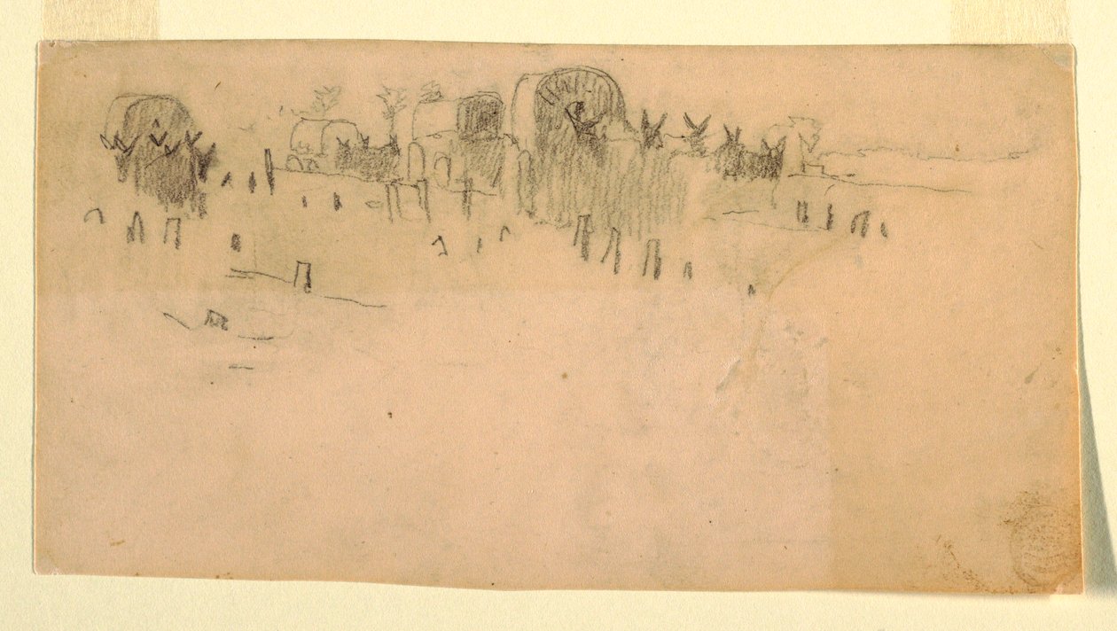 Kresba, armádní vlak, 1862 od Winslow Homer