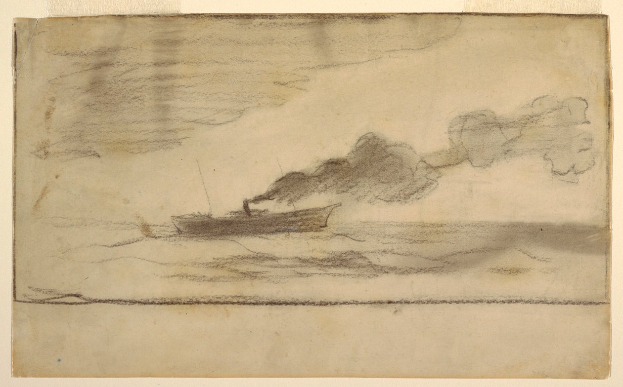 Kresba, Rybářský remorkér, asi 1881 od Winslow Homer