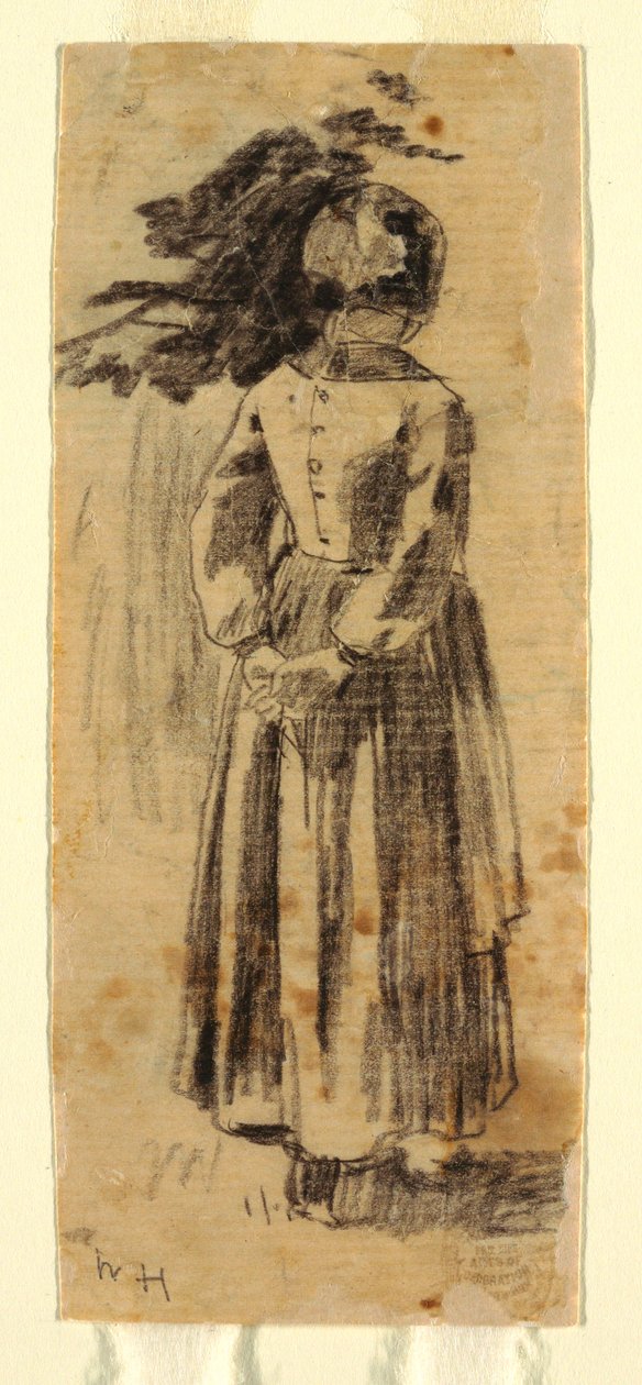 Kresba, Dívka, asi 1874 od Winslow Homer