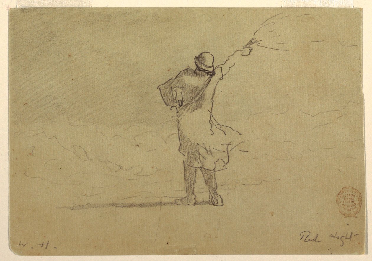 Kresba "Červené světlo", pravděpodobně 1883 od Winslow Homer