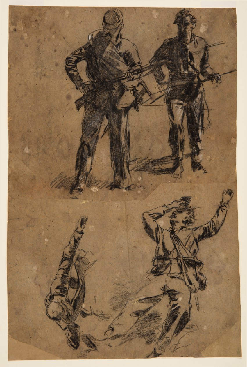 Kresba, Studie vojáků, 1863-65 od Winslow Homer