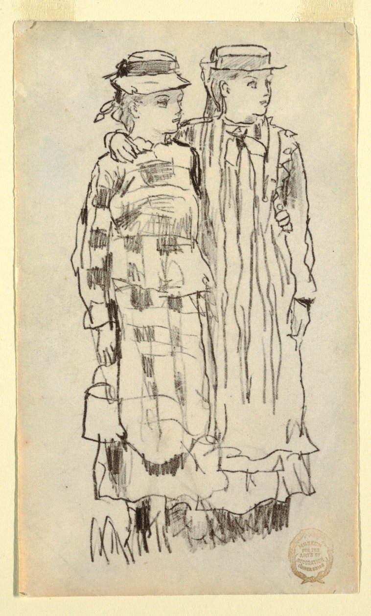 Kresba, Dvě dívky, 1879 od Winslow Homer