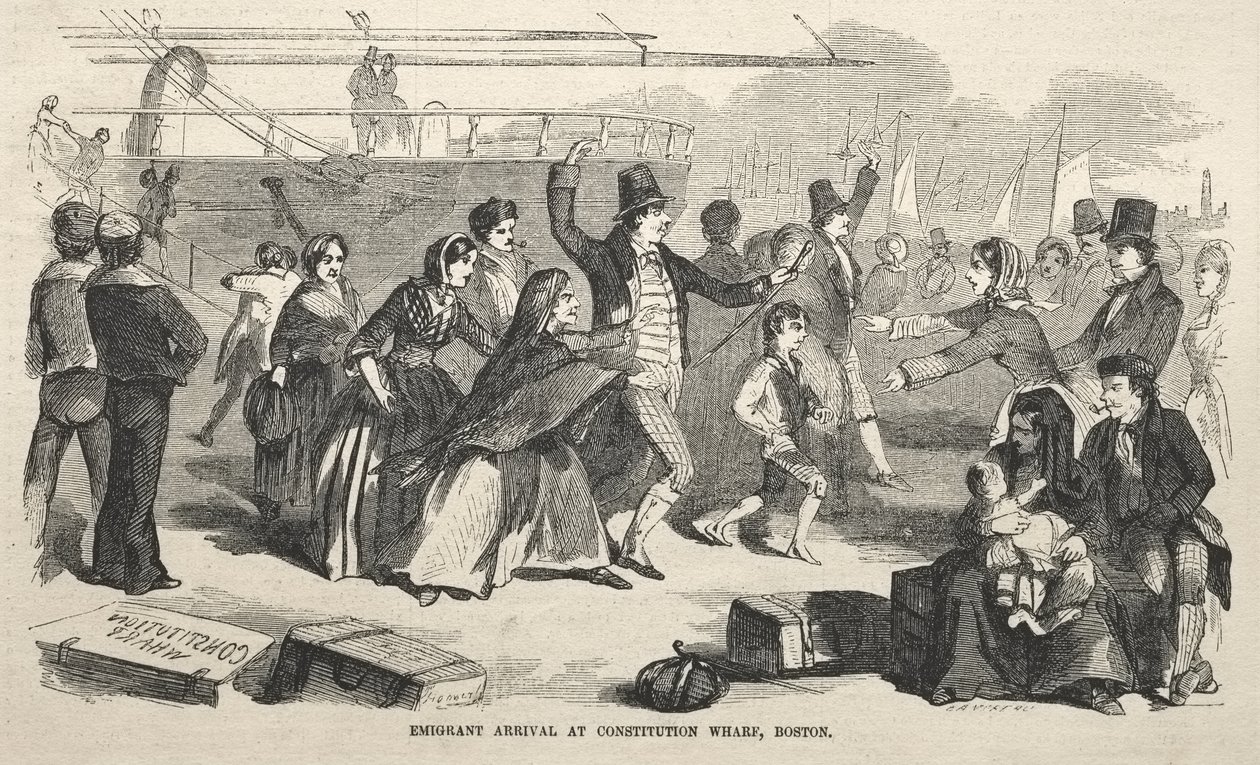 Příjezd emigrantů do Constitution Wharf v Bostonu od Winslow Homer