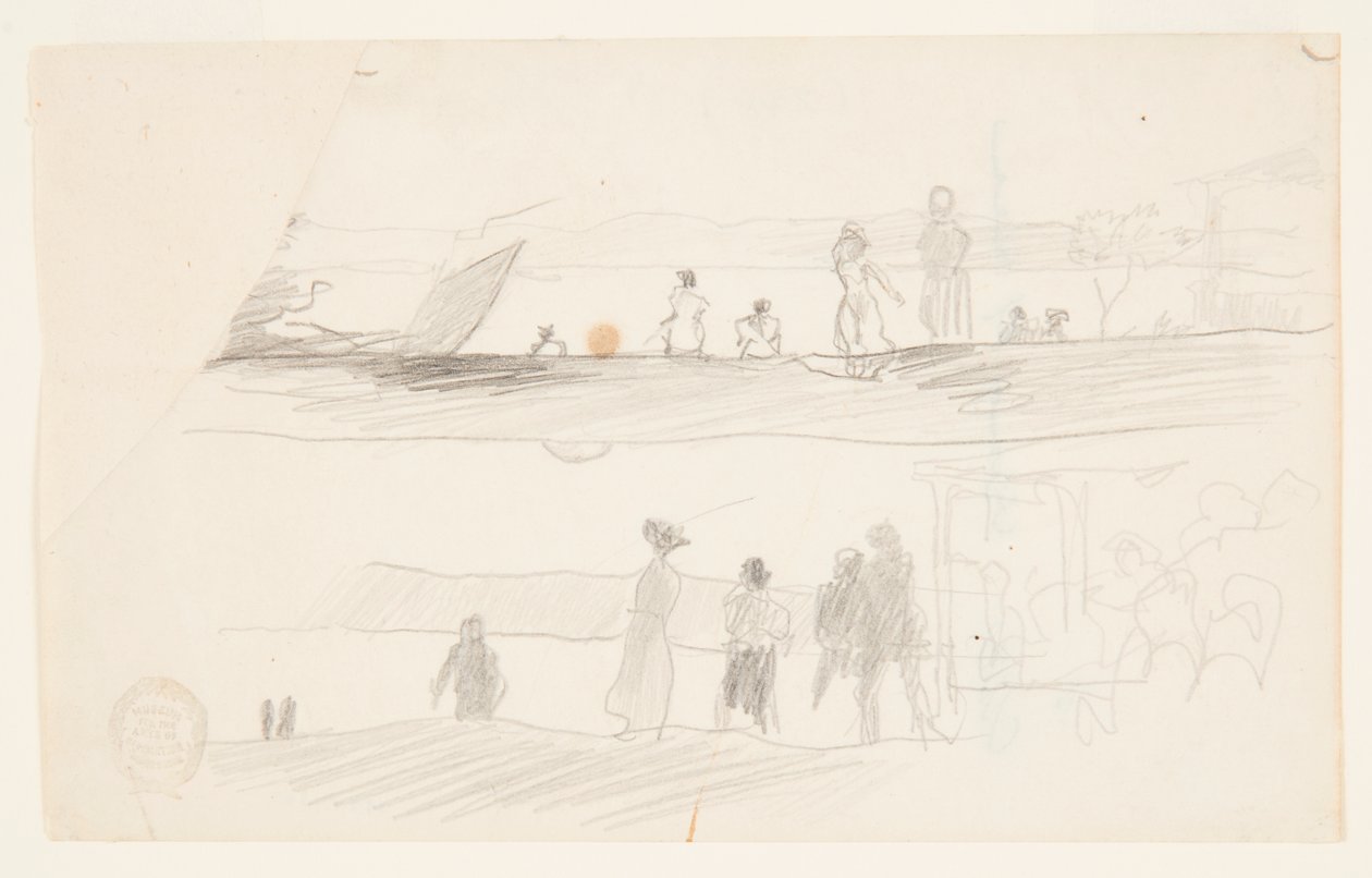 Postavy Při pohledu Směrem k zálivu od Winslow Homer