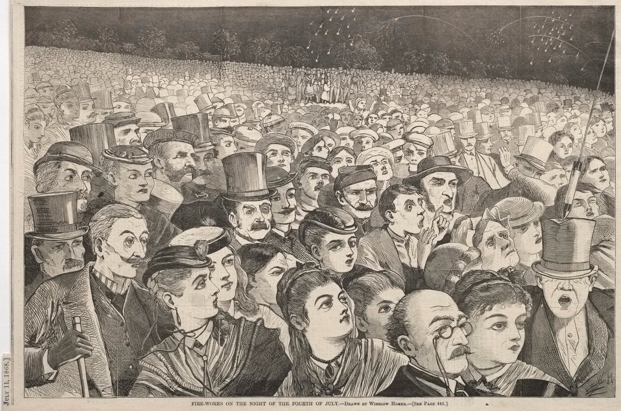 Ohňostroj v noci čtvrtého července 1868. od Winslow Homer
