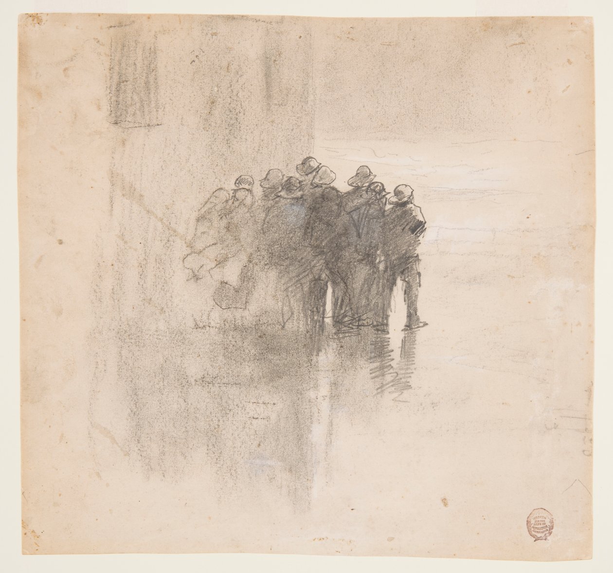 Rybáři v Oilskins, Cullercoats, Anglie od Winslow Homer
